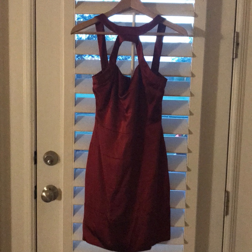 BCBG cranberry party dress